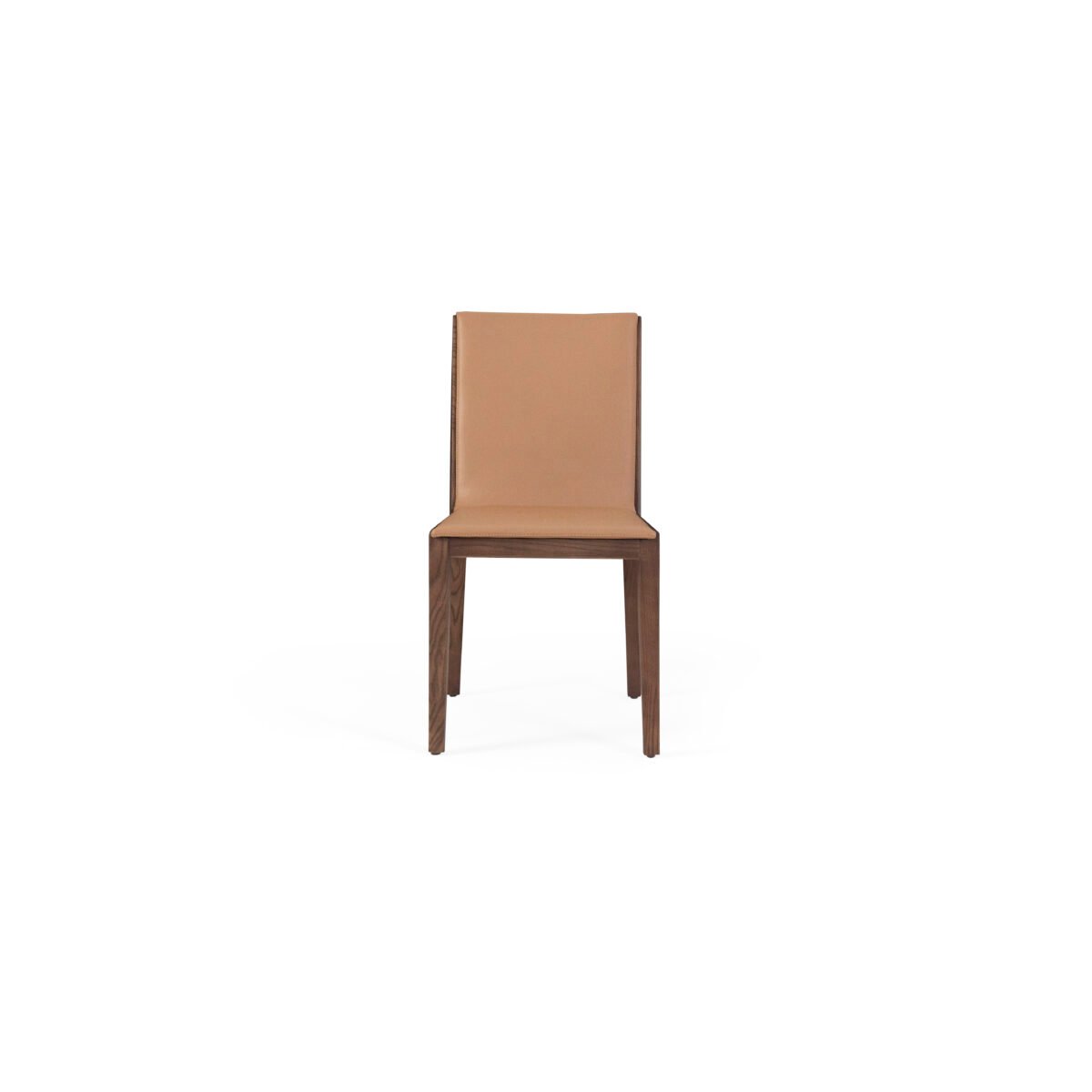 Dining chair in cowhide leather, scene view one