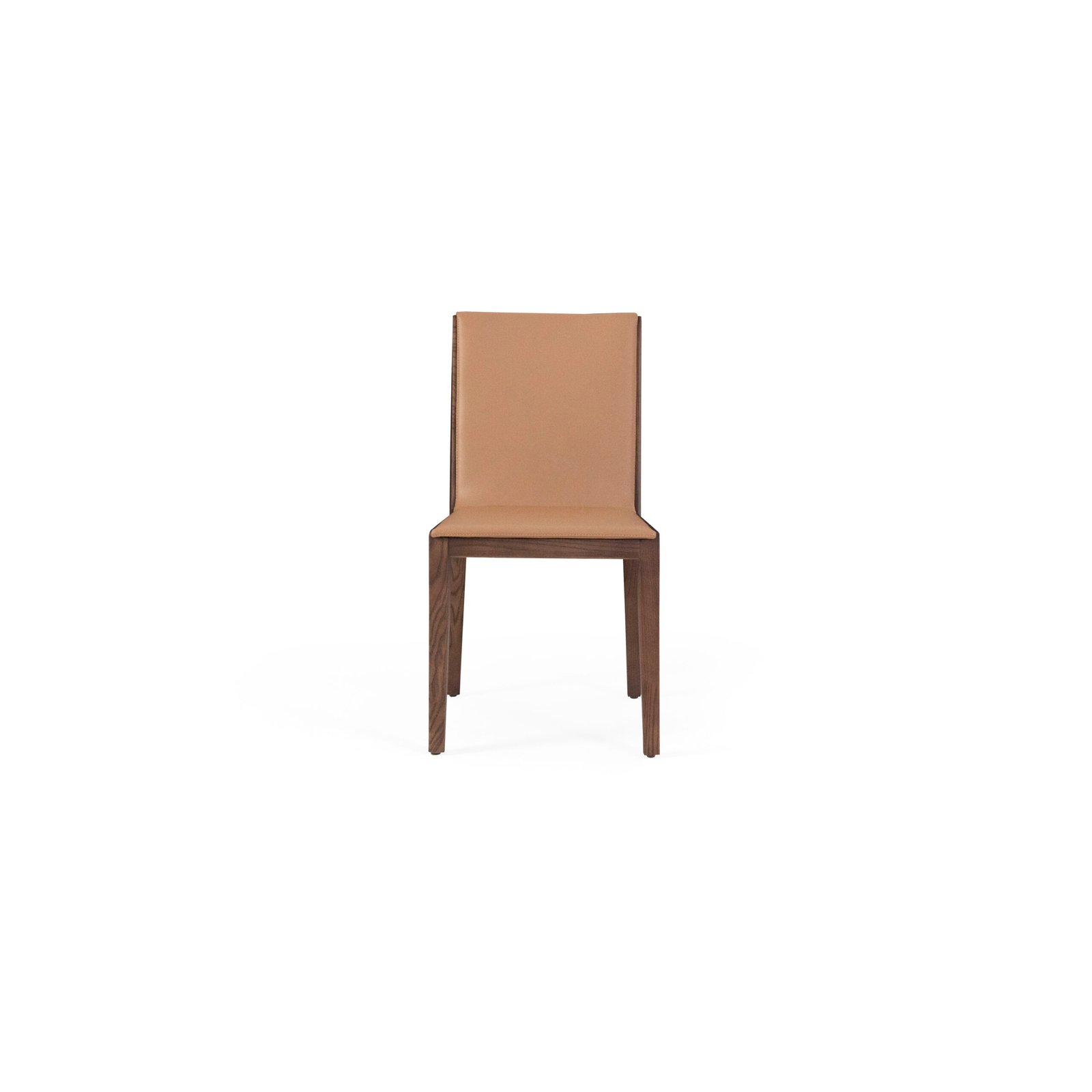 Dining chair in cowhide leather, scene view one