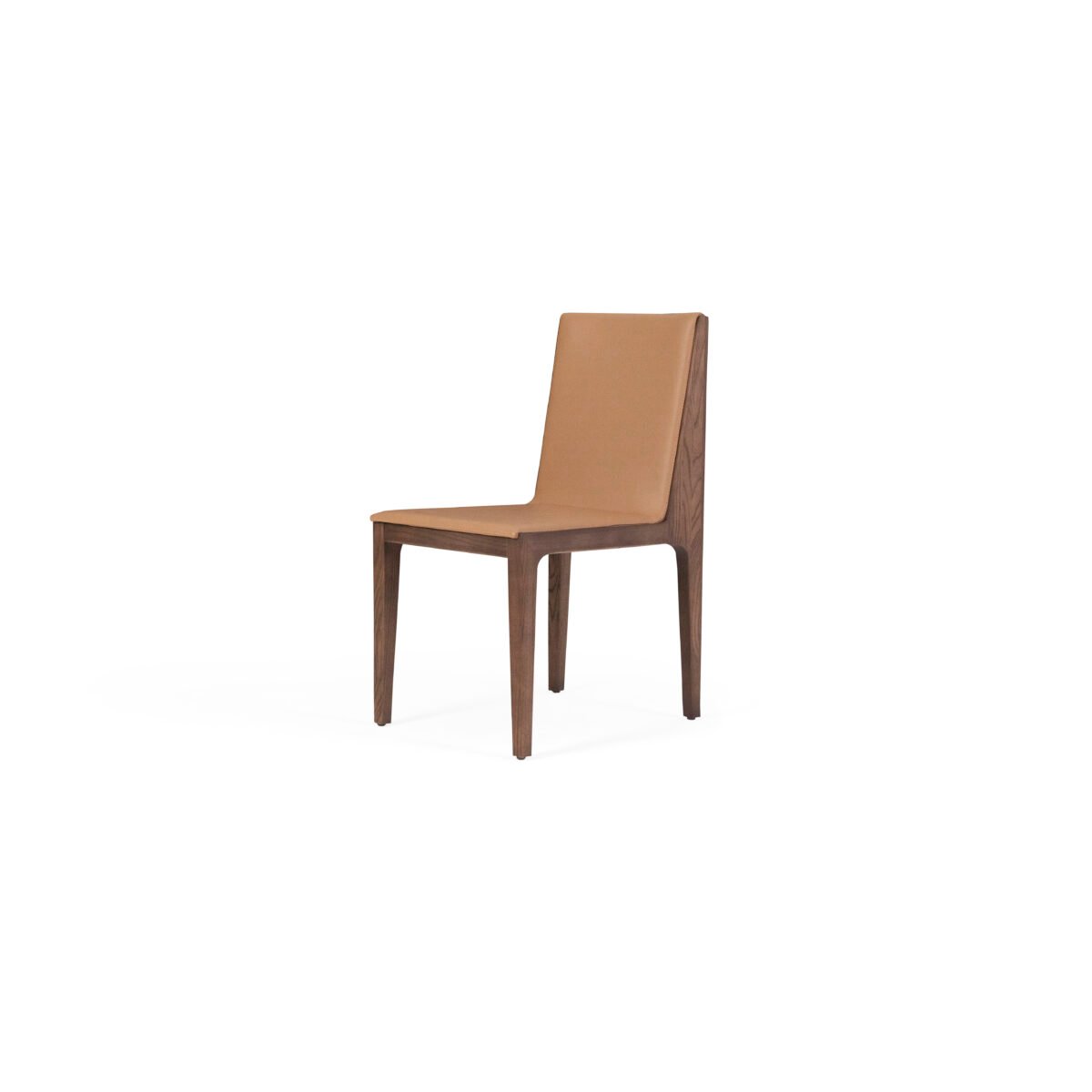 Dining chair in cowhide leather, scene view two