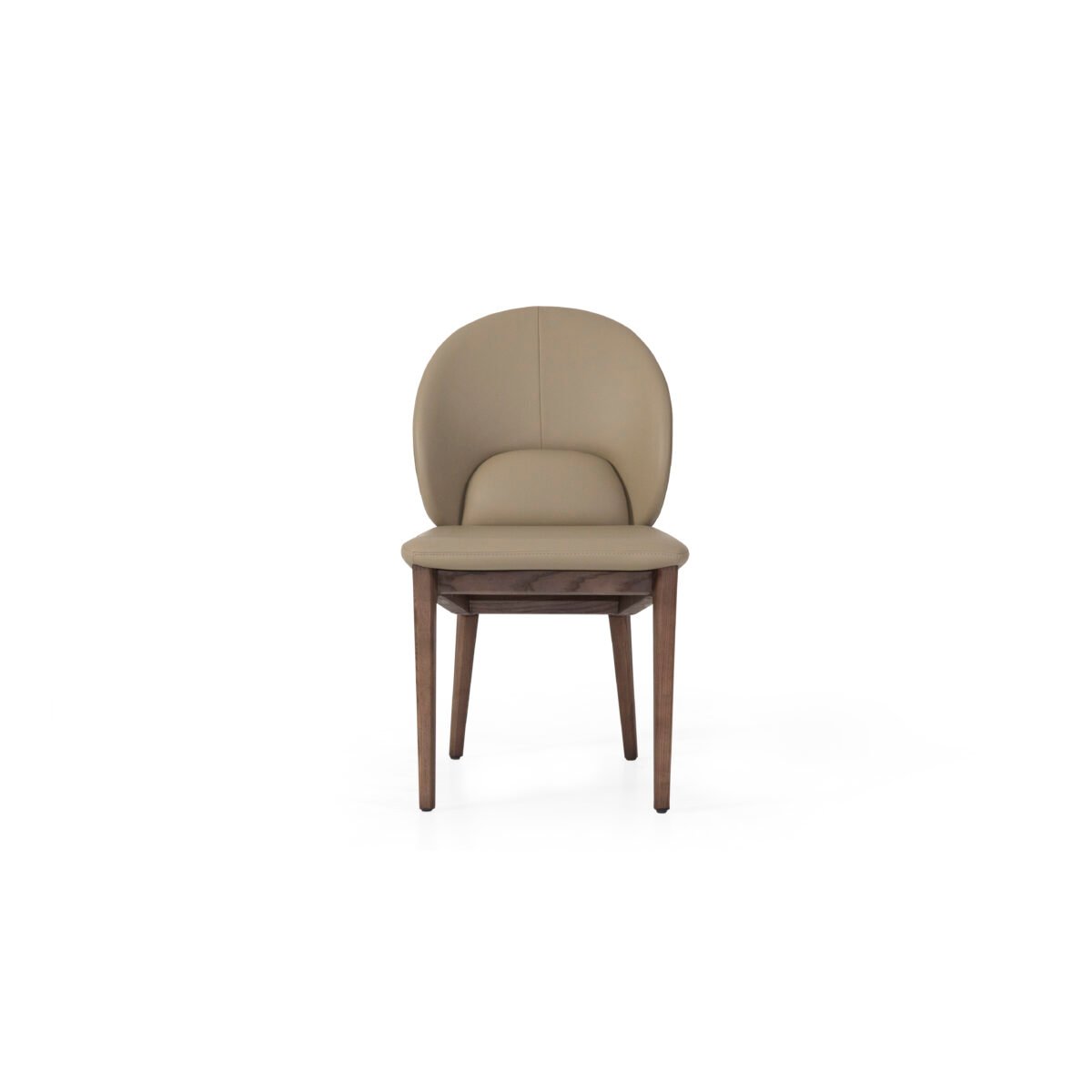 High-back dining chair in leather, scene view one