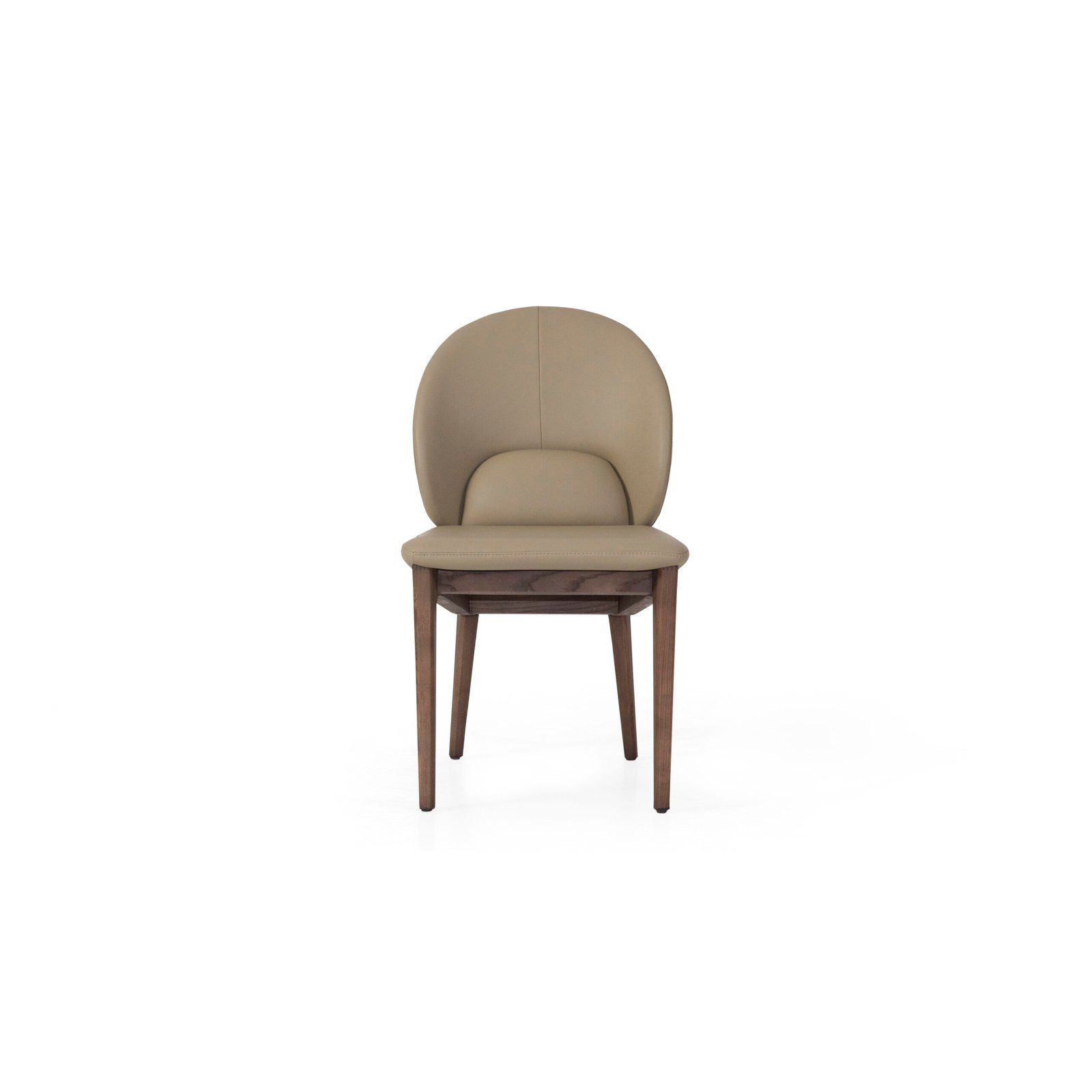 High-back dining chair in leather, scene view one