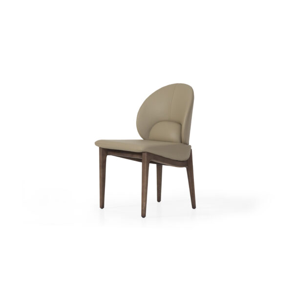 High-back dining chair in leather, scene view two