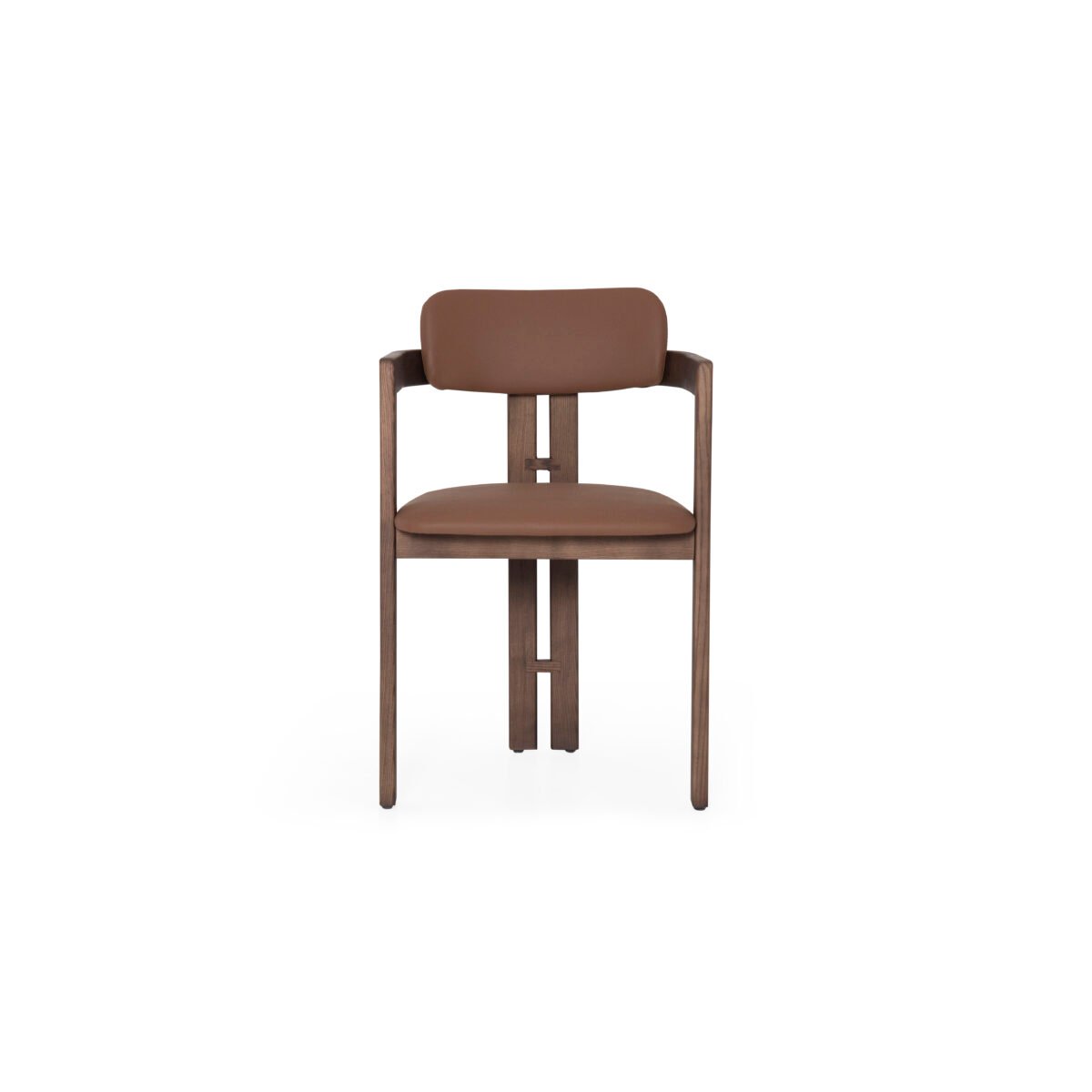 Curved back dining chair scene view one