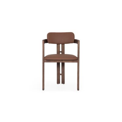 Curved back dining chair scene view one