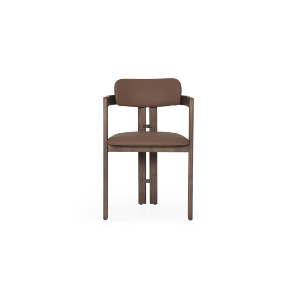Curved back dining chair scene view one