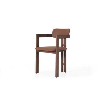 Curved back dining chair scene view two