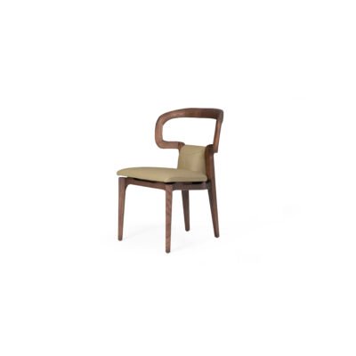 Upholstered side dining chair, scene view two