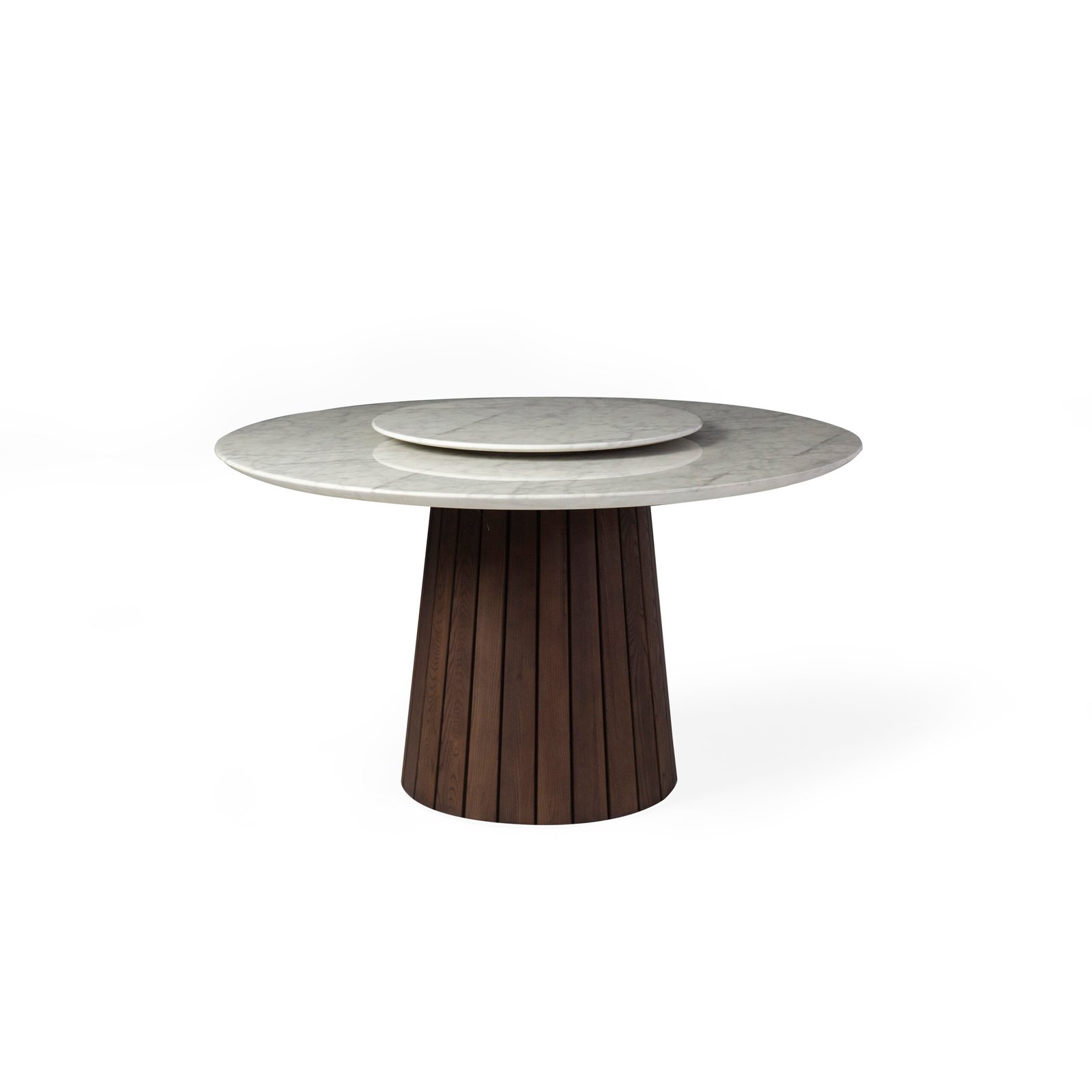 Round dining table, scene view