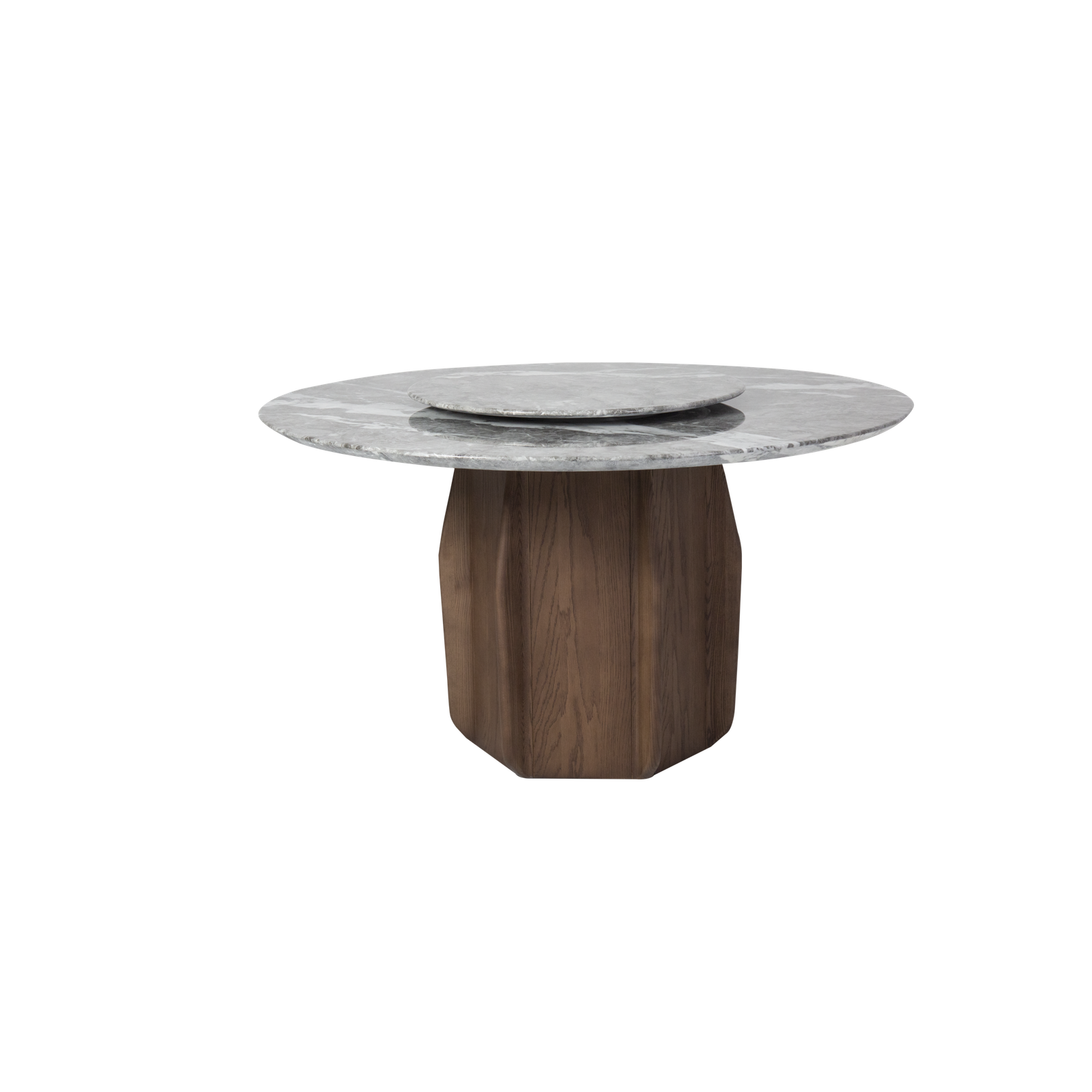 Round dining table studio rendering