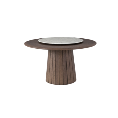Round dining table studio rendering