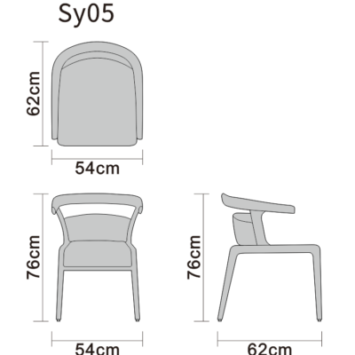 Lounge study chair line art on white background