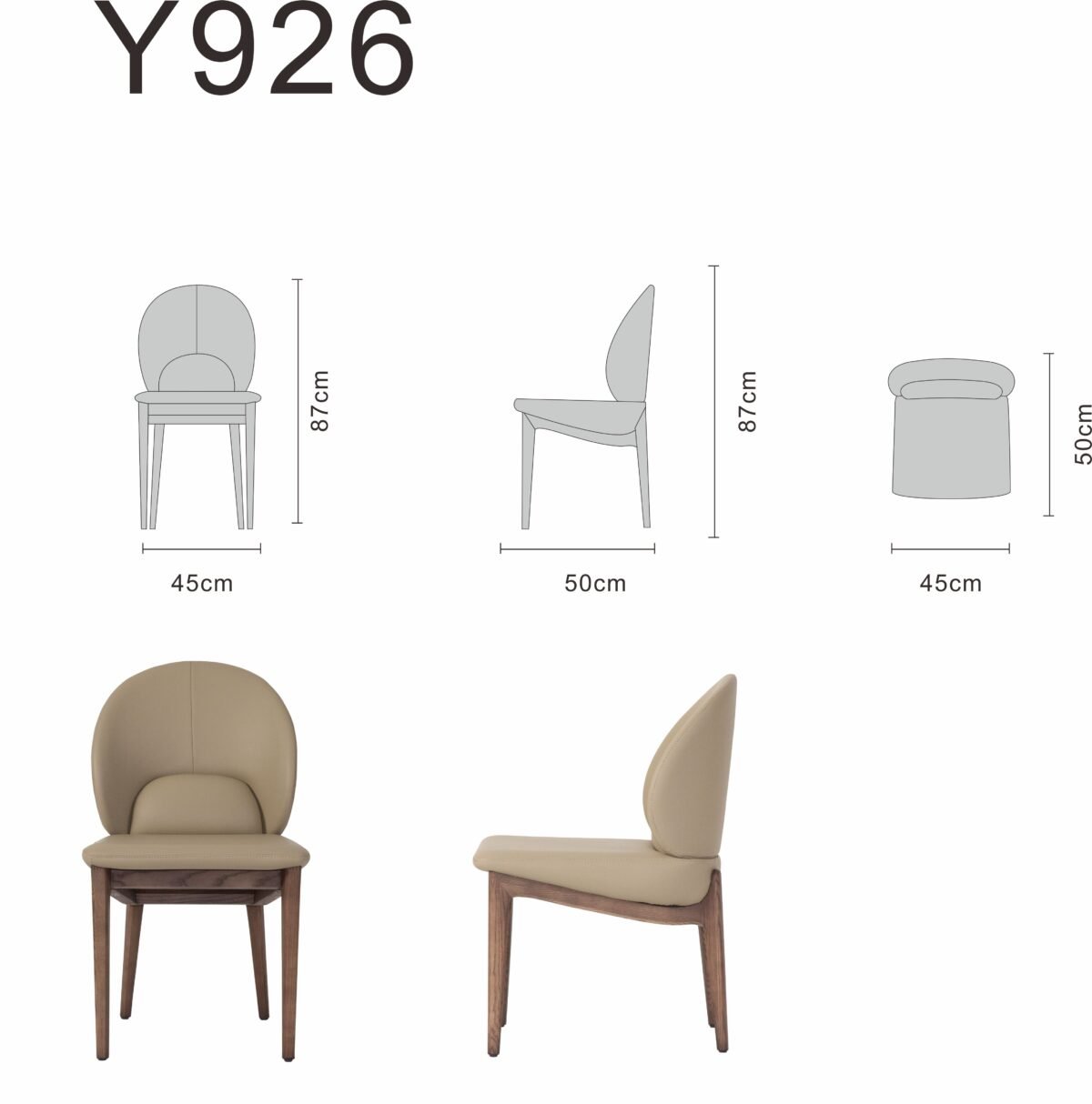 High-back dining chair line art on white background