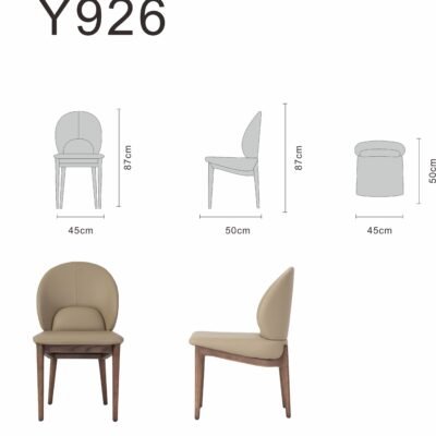 High-back dining chair line art on white background