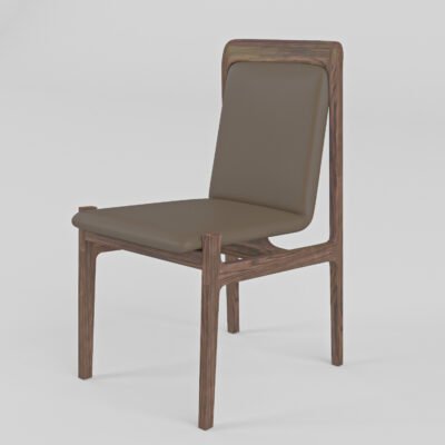 Dining chair in PU leather, scene view three