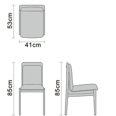 Dining chair line art on white background