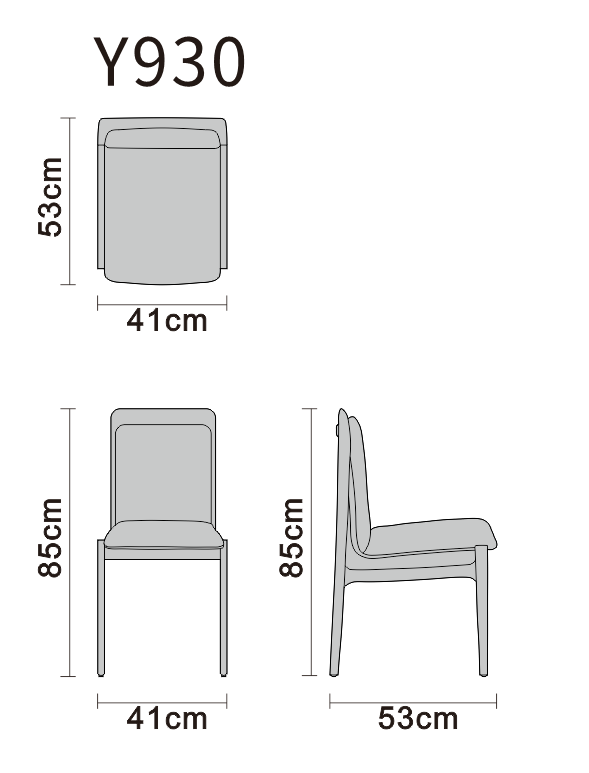 Dining chair line art on white background