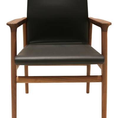 Wider round back dining chair, render view