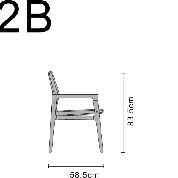 Wider round back dining chair line art on white background