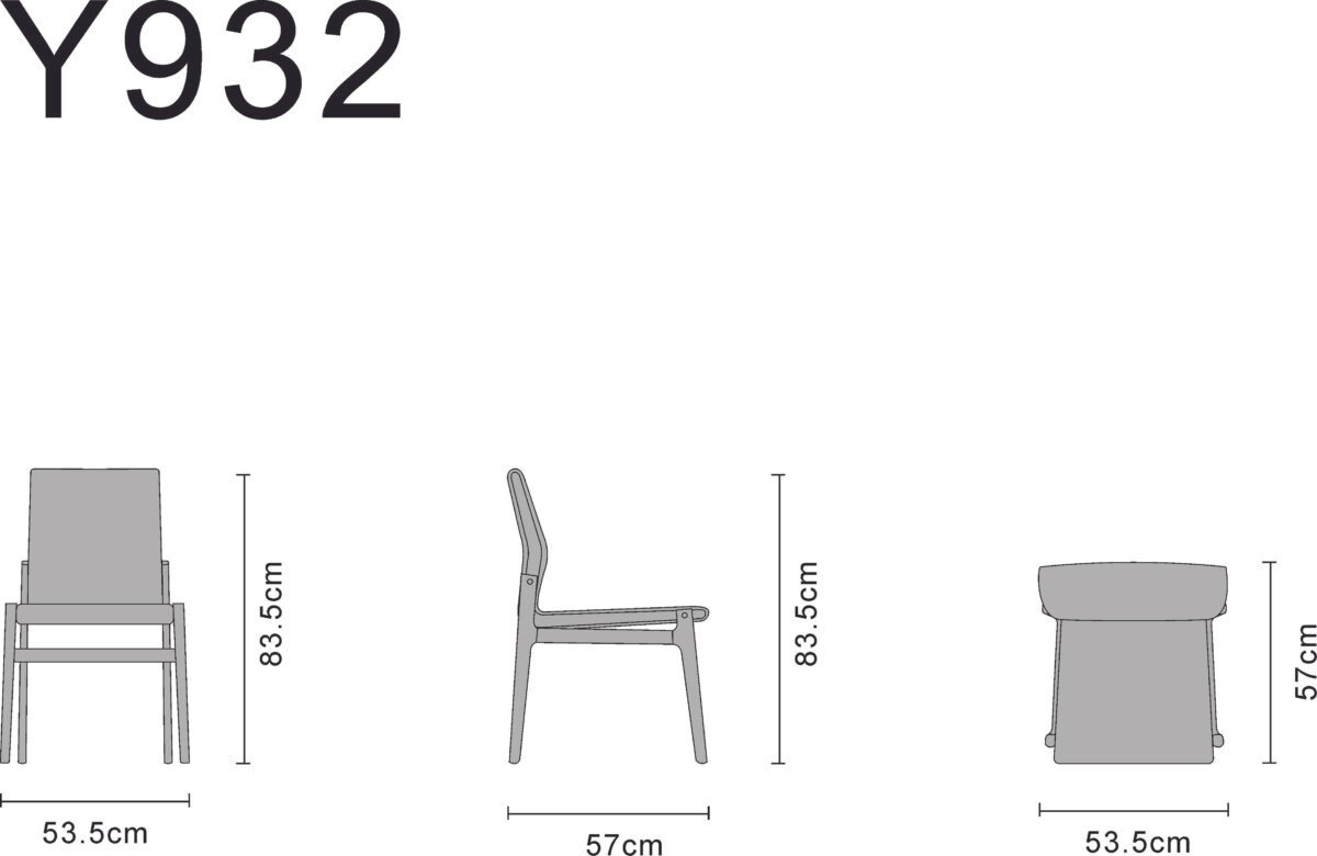 Round back dining chair line art on white background