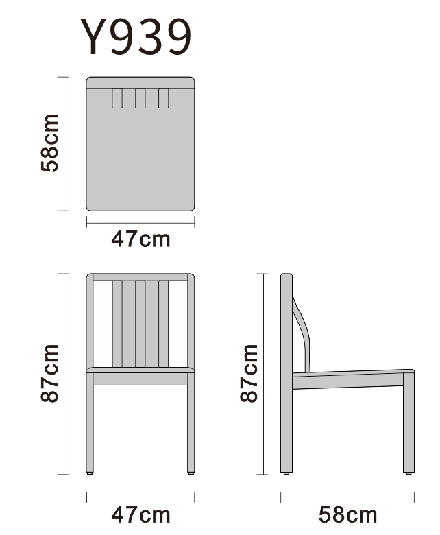 Dining chair line art on white background