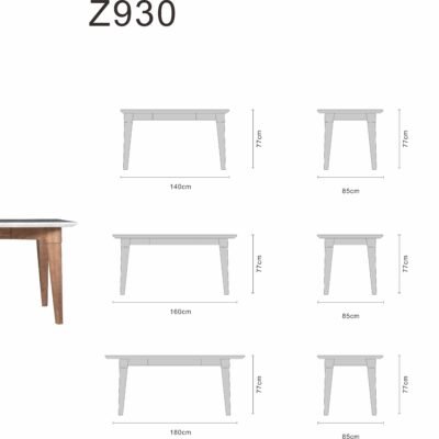 Dining table line art on white background