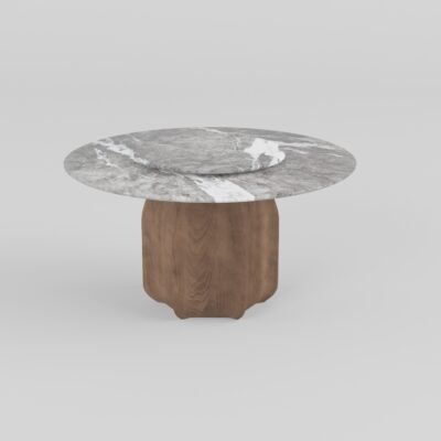 Round dining table 135cm, misty rain grey