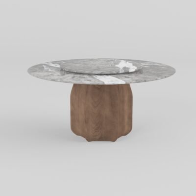 Round dining table 150cm, misty rain grey
