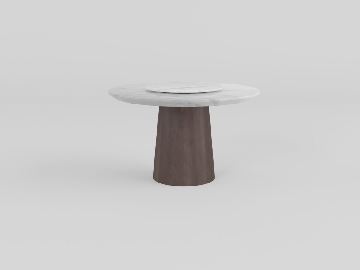 Round dining table 135cm, artistic grey