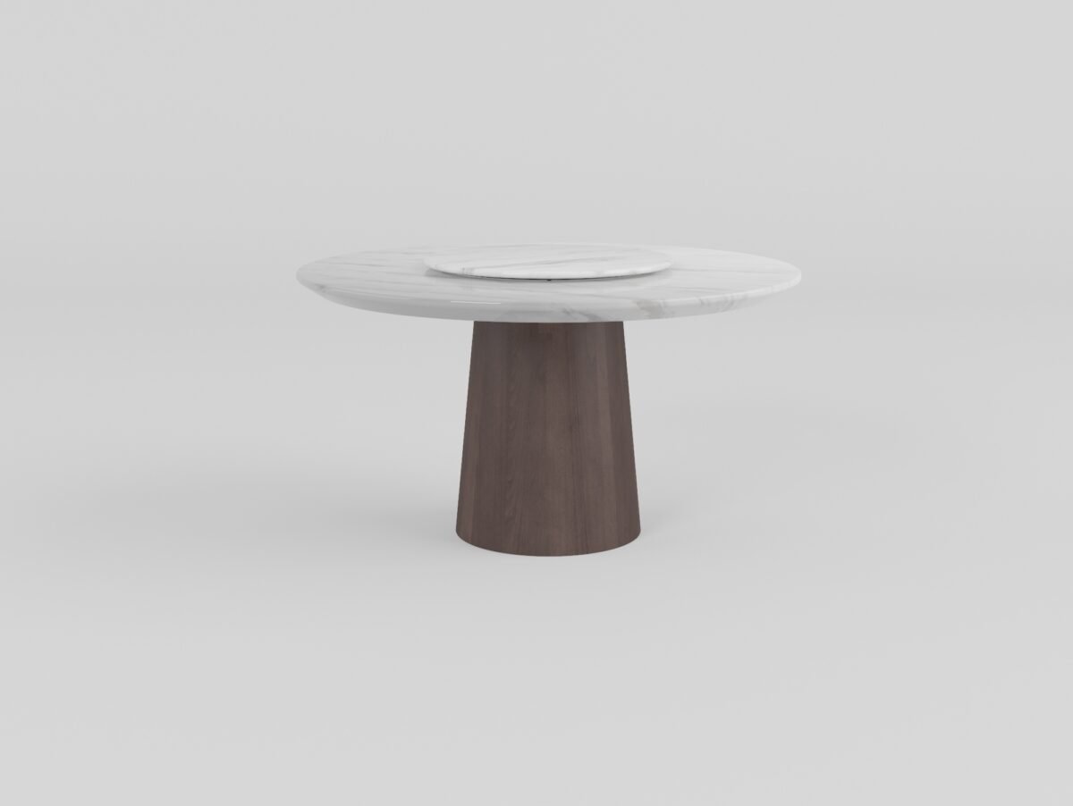 Round dining table 150cm, artistic grey