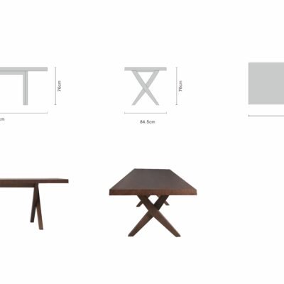 Dining table line art on white background