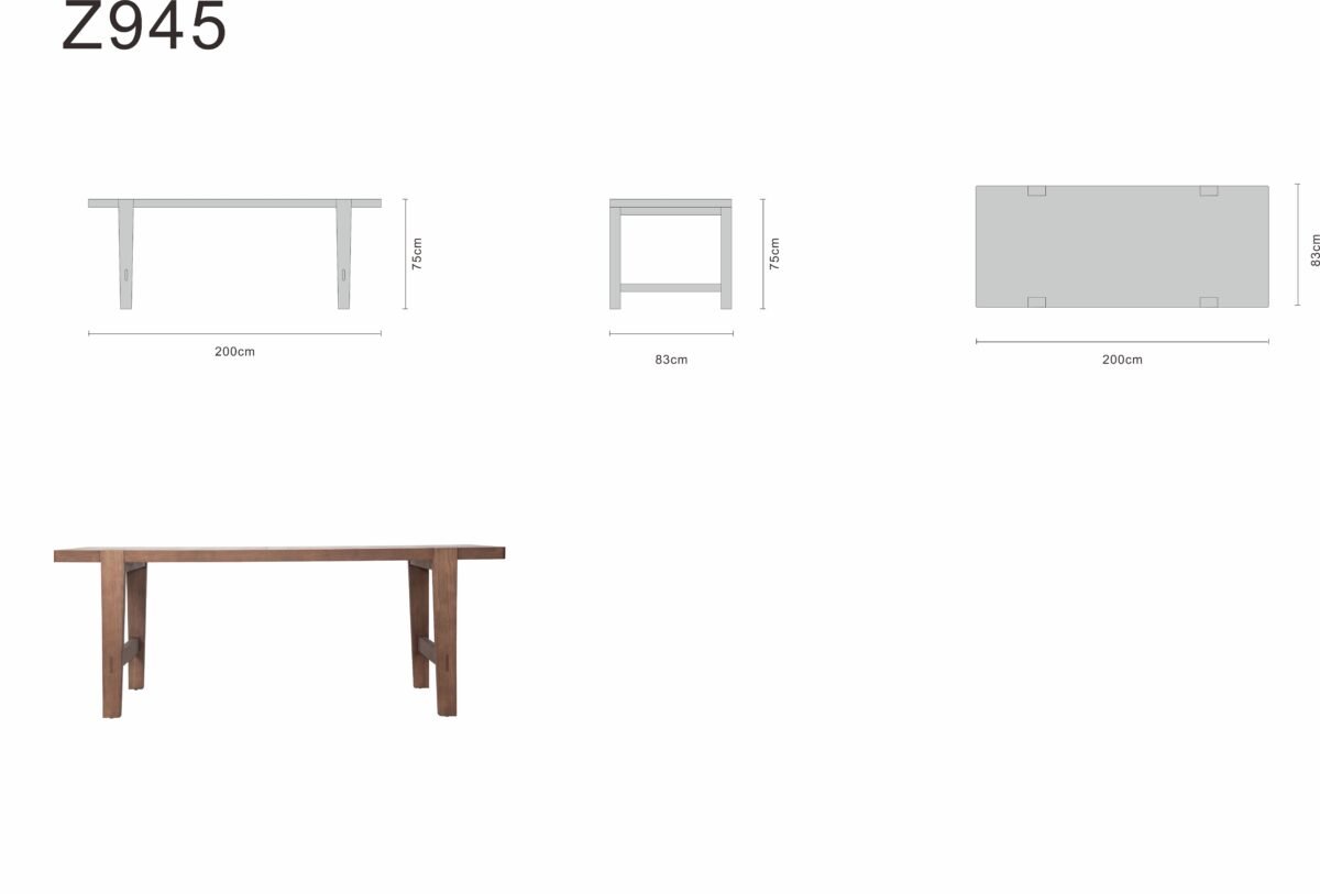 Dining table line art on white background