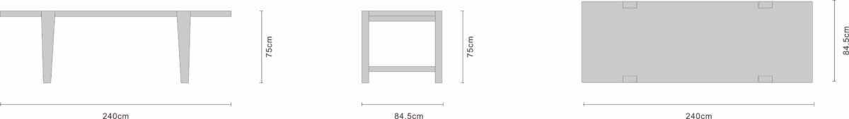 Dining table line art on white background