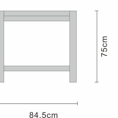 Dining table line art on white background