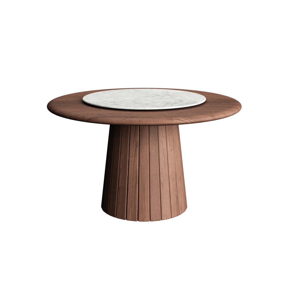 Round dining table overall view