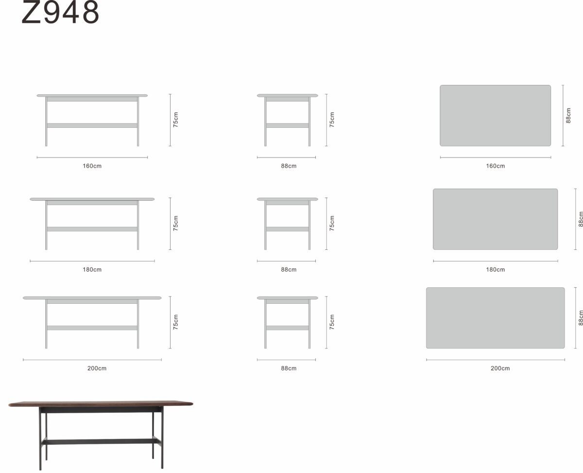 Dining table line art on white background