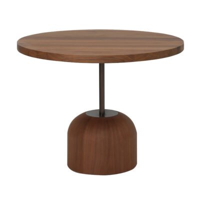 Meeting table in wood surface finish, side view