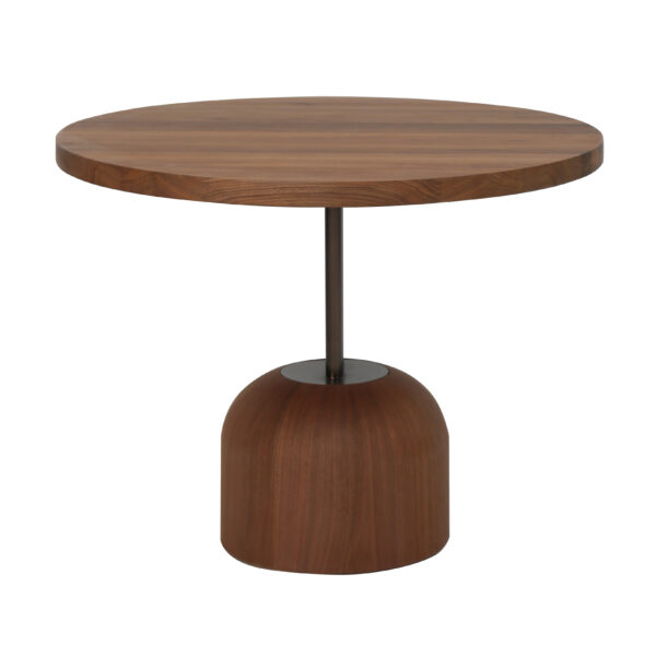 Meeting table in wood surface finish, side view