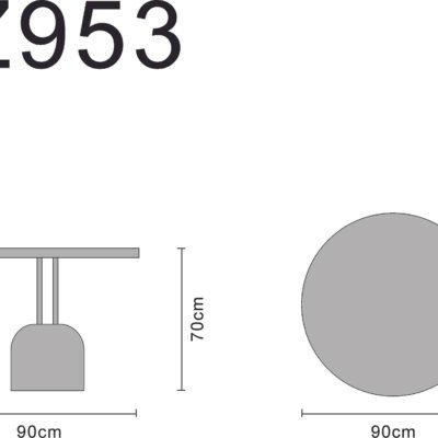 Meeting table line art on white background