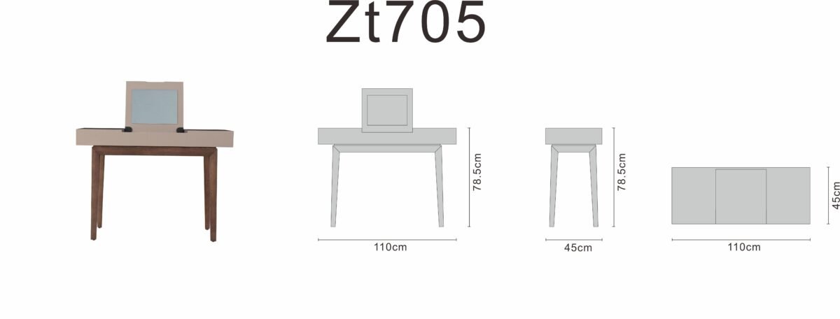 Dressing table line art on white background
