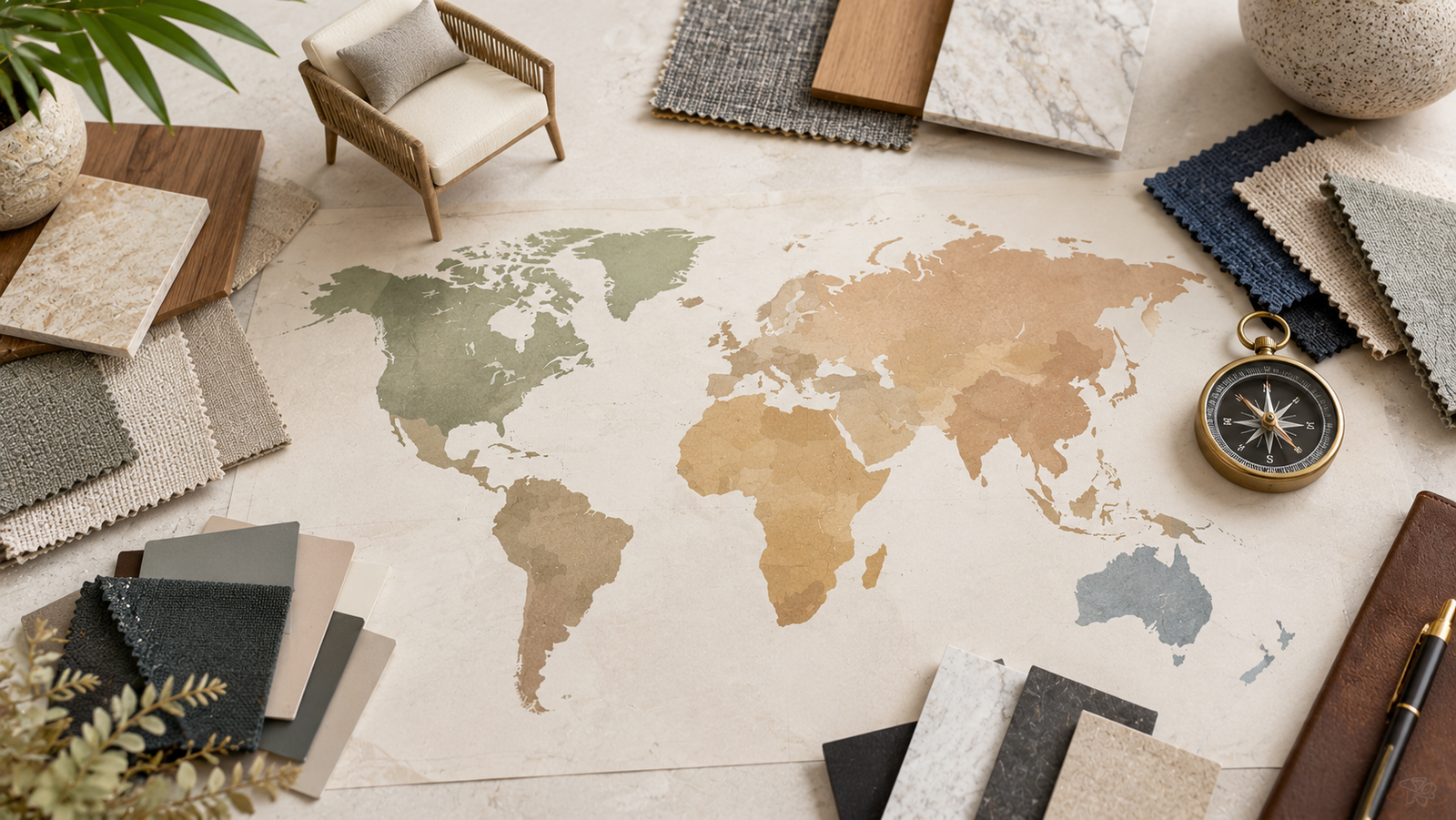Resort & Villa Furniture Suppliers: What International Developers Should Compare 7 Global design mood board for a full-service villa furniture supplier across international markets