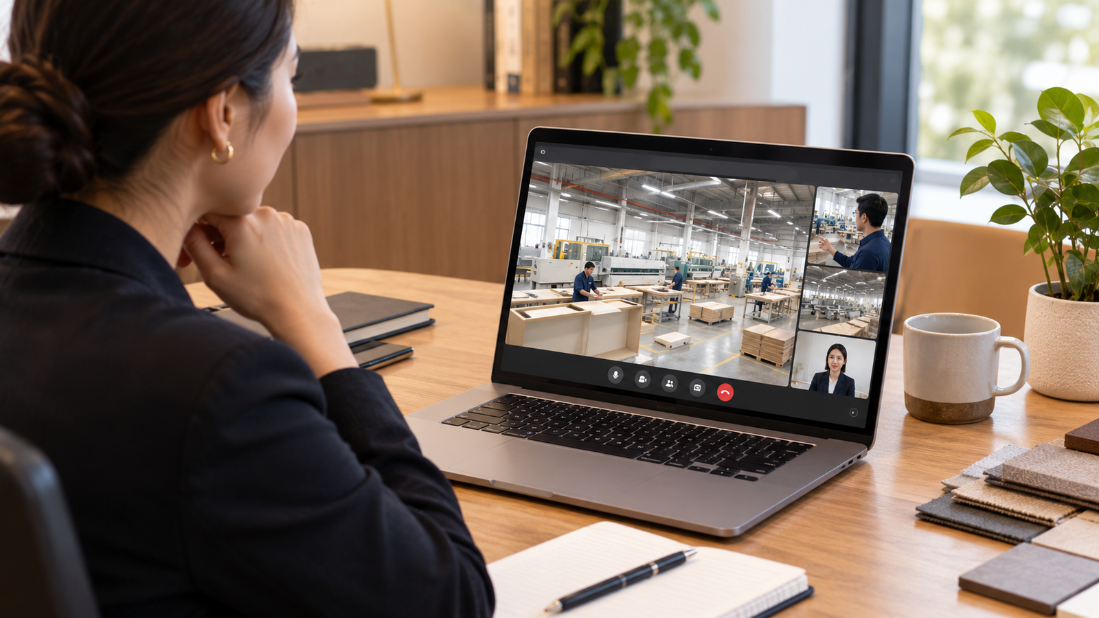 Custom Hotel Furniture: The Complete Guide for Hospitality Projects 7 Vetting a custom hotel furniture manufacturer through a factory video walkthrough.