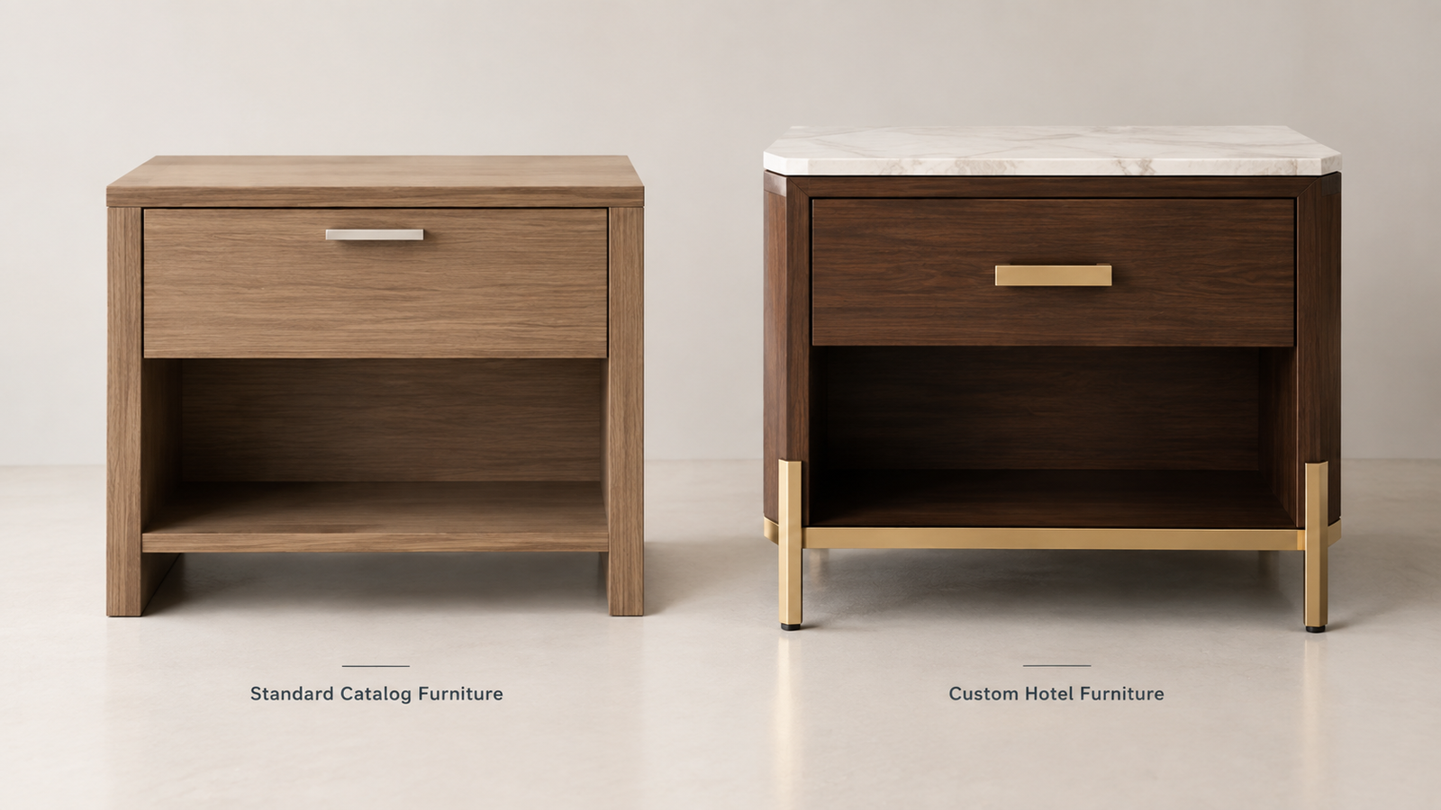Custom Hotel Furniture: The Complete Guide for Hospitality Projects 1 Comparing custom hotel furniture to standard catalog furniture